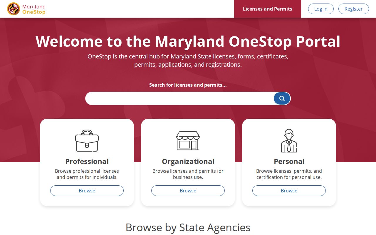 Potomac people search through Maryland OneStop licenses and permits